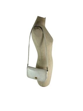 Ultra Rare Vintage COACH Bonnie Cashin Basic White Leather Shoulder Bag 1970s